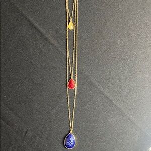 Elegant Multi-Stone Gold Necklace